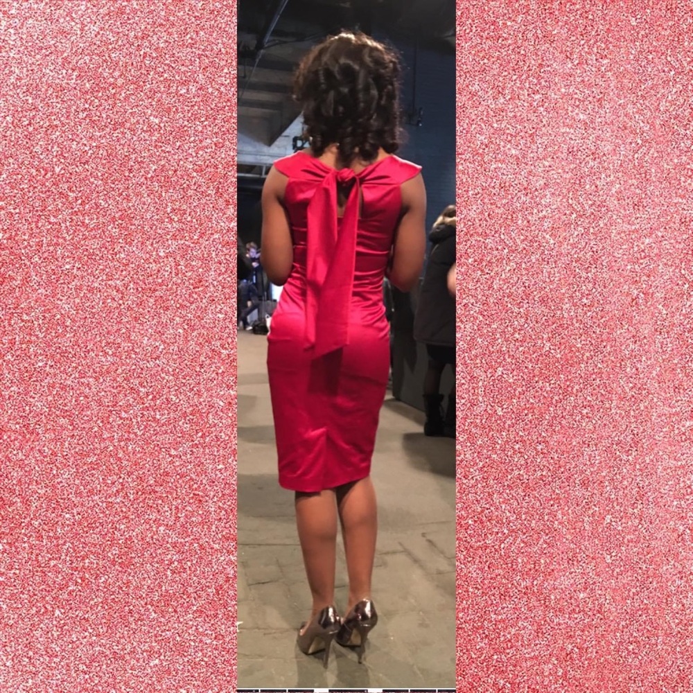 Crimson “Bow Tie” dress